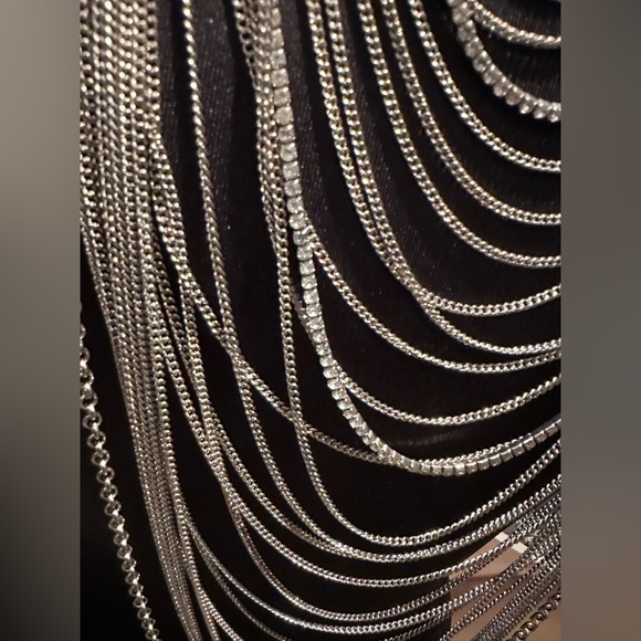 Aldo Elegant Silver Multi-Layer Necklace - Picture 8 of 8